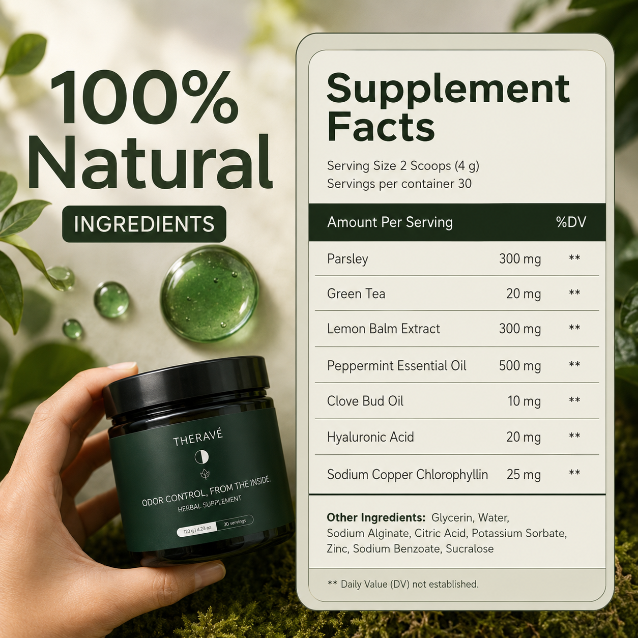THERAVÉ Edible Deodorant Gel