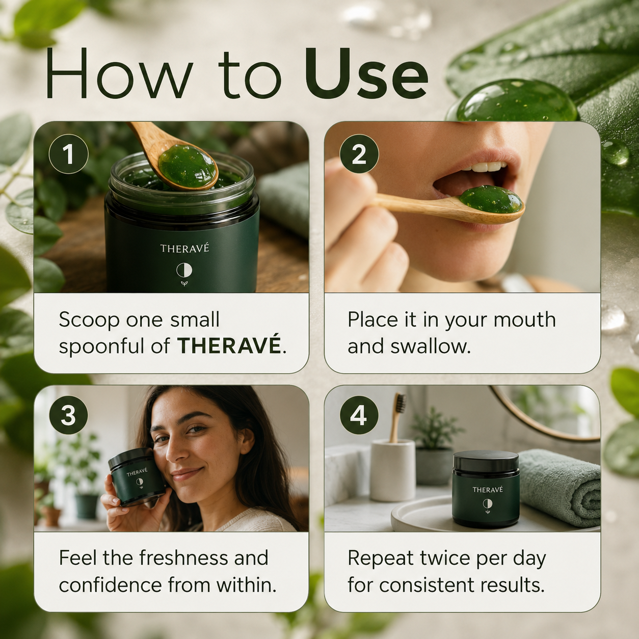 THERAVÉ Edible Deodorant Gel